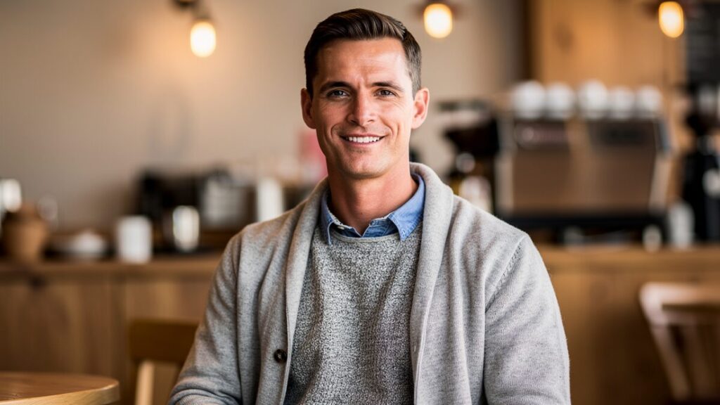 Brian T.  Smiling customer sharing his Coffee Haven testimonial.